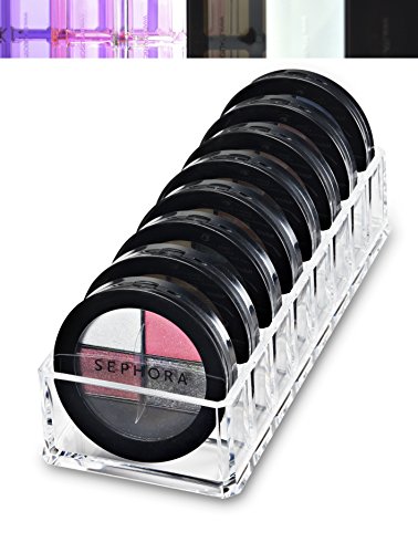 Acrylic Compact Organiser & Beauty Care Holder Provides 8 Space Storage | byAlegory (Clear)