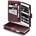 Produktbild Huawei P9 Lite Funda Cartera de autentico cuero con compartimento para billetera - Marron