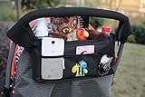 Buggy- und Kinderwagen-Organiser – universal für Ordnung in Kinderwagen, Buggys und Sportwagen – mit zwei isolierten Getränkehaltern - 4