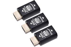EVanlak Hdmi Edid Emulator Passthrough Eliminated Emulator Adapter Generrtion Works Mac Thunderbolt to HDMI Switches/Receiver Splitter - 1920 x 1080 @ 59Hz - Pack of 3
