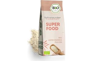 Safranwunder Organic Ashwagandha Powder 500 g | Finely Ground Withania Somnifera Root | 100% Natural & From India | Ideal for Smoothies, Ayurvedic Recipes | Vegan & Gluten Free | DE-ÖKO-Certified