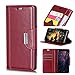 Produktbild Xiaomi Mi 8 Lite Brieftasche Hülle, Xiaomi Mi 8 Lite Hülle, Wendapai Prämie Leder Zipper Brieftasche Multifunctional Mann Removable Kartenschlitz Pocket Pouch Flip Schutz Hülle zum Xiaomi Mi 8 Lite-Wine Red