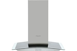 Hotpoint 60cm Curved Glass Cooker Hood - Stainless Steel