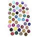 46x Colour Set of Nail Art Glitter Decoration Beautiful Colourful Sparkling Dust Powder by Kurtzy TM