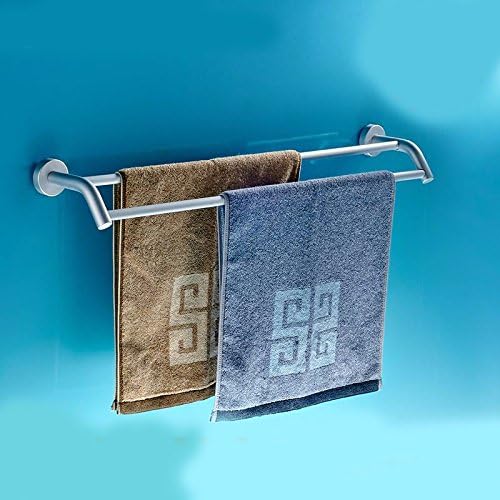 GGHYYO Towel shelf shower room kitchen Wall-Mounted Bar Towel Rail Shelf Double Laye 70cm