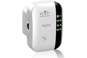 WLAN amplifier repeater (300 Mbit/s, Ethernet port, WPS, AP mode, compact design, LED can be switched off, compatible with all WLAN devices), white