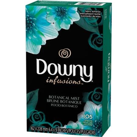 Preisvergleich Produktbild Downy Infusions 105 Trocknertücher aus den USA (Botanical Mist)