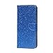 Produktbild Für Huawei Nova Hülle, Forepin® Bling Brieftasche Etui PU Leder Tasche mit Karte Halter Smartphone Case - Blau