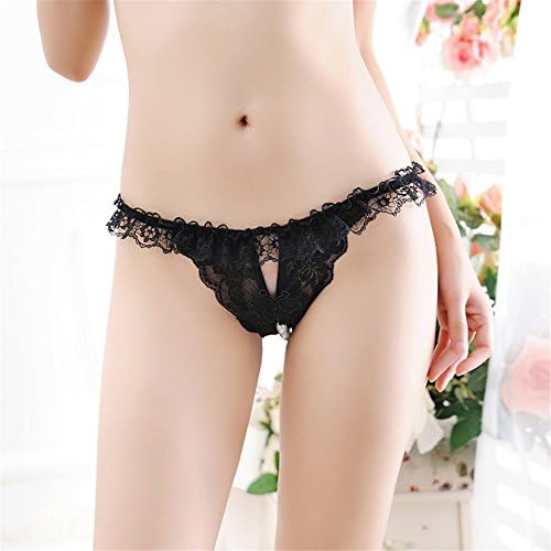 3pcs Butterfly Lace Sexy Underwear PivotTable Pearl Beaded Massage Thong Pants