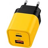 25W Hızlı Şarj Adapt&ouml;r&uuml; Type-C + USB &Ccedil;ift Girişli Akıllı Şarj Başlığı Kompakt Tasarım