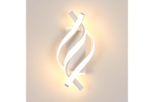 Seamoon Applique da Parete Interno LED, 22W Lampada da Parete Interno LED, 2500LM Applique Camera da Letto Moderna Bianco per soggiorno, studio, scala(Luce Calda, 3000K)