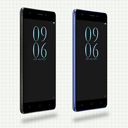 Elephone C1 Mini 4G Smartphone Ohne Vertrag 5.0 Zoll FHD Android 6.0 Full Metal Rahmen MediaTek MT6737 Quad Core 1GB RAM+16GB ROM 8.5mm Dicke Fingerabdruck-Sensor(Schwarz)