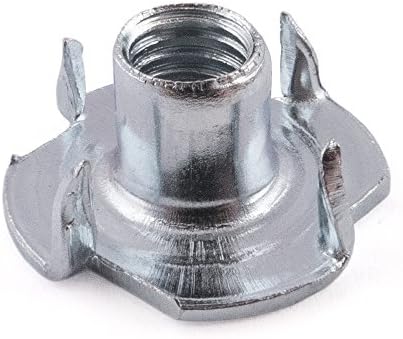 SD Products PTN0609BZ-50 4 Pronged Steel T-Nut, Zinc Plated, M6 x 9 mm, Set of 50 Pieces