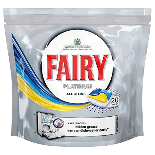 Preisvergleich Produktbild Fairy Platinum All in One Geschirrspüler Tabletten Lemon (20) - Packung mit 2