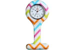 Avaner Orologio da Infermiere in Silicone,Orologio con Spilla,Orologio da Tasca Donna Uomo,Regalo Infermiera,MultiColori