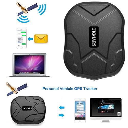 GPS Tracker Voiture TKMARS Traceur GPS localisateur Voiture GPS Traceur Véhicule en Temps Réel Traceur Antivol Voiture Moto Camion, traqueur GPS avec Un Aimant Fort Pas Installation 3 Mois de Veille