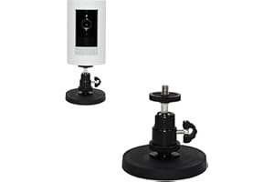 TEKCAM Support Mural de Réglage Compatible avec Ring Stick Up Cam, Eufycam 2c/2c Pro, Arlo Pro 5/4/3/2 Caméra, Support Magnétique pour Intérieur Extérieur, sans Perçage