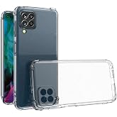 KZY İletişim Samsung Galaxy M33 ile uyumlu ile Uyumlu Kapak Şeffaf Airbag Antishock K&ouml;şe Korumalı Silikon Kılıf