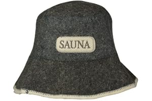 Kapelusz do sauny z haftem *SAUNA*, filcowy czepek filcowy, czapka do sauny 100% filc