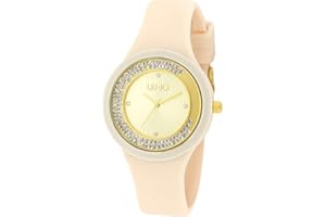 LIU JO LiuJo TLJ1429 damski analogowy zegarek kwarcowy z silikonową bransoletką, Delikatny różowo-złoty, Pasek