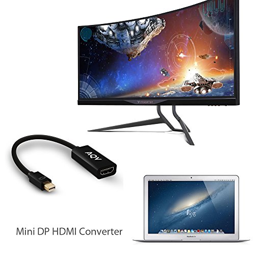 Mini DP zu HDMI, AQV Mini DisplayPort (Thunderbolt kompatibel) zum HDMI HDTV Konverter Stecker an Steckdose 6 Fuß Adapterstecker zum Stecker 1,83 m - 8