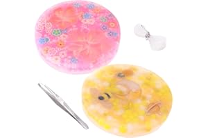 WFKKMEQ 2 PCS Picky Pad, Fidget Toys for Adults Round Picky Pad Fidget Toy with Tweezer Reusable Sensory Toys Stress and Anxiety Relief Toy for Adults Kids