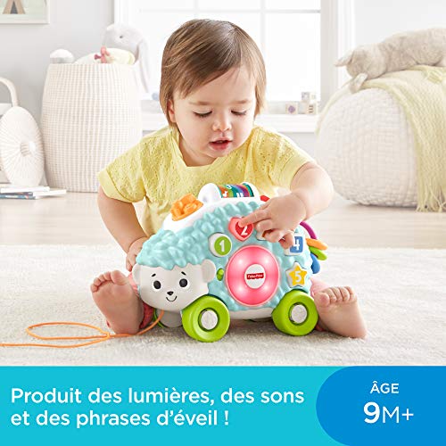 Fisher-Price Linkimals Louison le Hérisson, jouet bébé interactif d'apprentissage, sons et lumières, version française, 9 mois et plus, GJB08 – Image 3