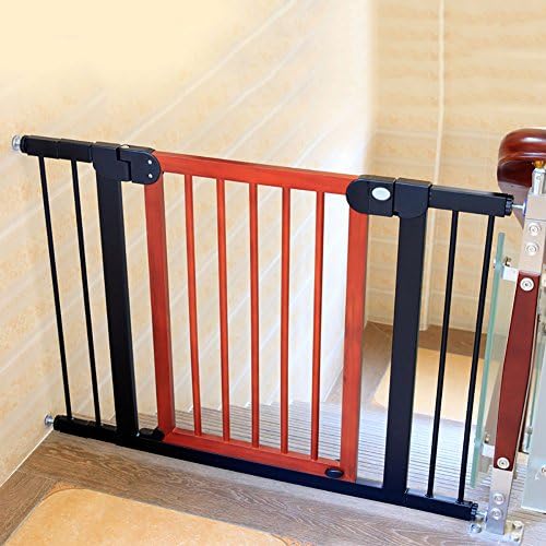 WSSF- Extra Wide 90° Stop Open Auto-Close Gate Solid Wood Door Bar Pet Dog Gates Baby Stair Safety Gate Fence Child Railings Indoor Toddler Play Area Playpen (Size : 146-153cm)
