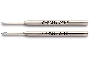 Caran d'Ache Goliath Lot de 2 cartouches de rechange Noir Medium