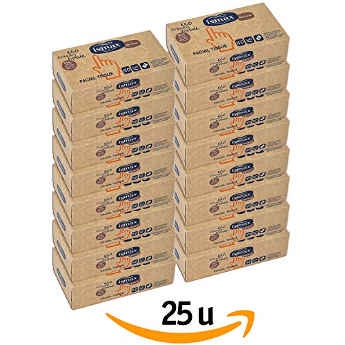 Pañuelos de Papel Reciclado Facial - Tissues con Dispensador Eco 150 unidades - 25 Estuches