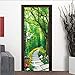 Produktbild Pbbzl Benutzerdefinierte Fototapeten Wandbilder 3D Wald Kleine Straße Natur Landschaft Große Wandmalerei Tür Wandbild Aufkleber-150X120Cm