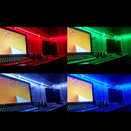 LE 5M LED Streifen RGB Set LED Strip mit 300 LEDs 5050 Mehrfarbig LED Lichtleiste Lichtband mit EU Stromkabel Wasserdicht IP65 - 6