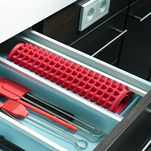 Westmark 30112260 Brat- und Backmatte Crispy, Silikon, rot, 28 x 40 x 1 cm - 5