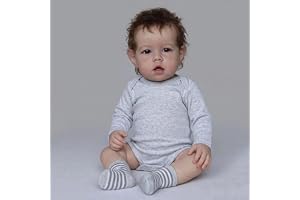 Lonian Reborn babydocka 50 cm med mjuk tyg kropp öppna ögon | Realistiska verklighetstrogna dockor, mjukhet tyg kropp dockor