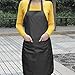 Produktbild Yahee Küchenschürze Grillschürze Kochschürze Schürze Latzschürze BBQ Arbeitskleidung (Schwarz)