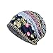 Produktbild SHOBDW Unisex Print Hat Ruffle Cancer Hat Beanie Scarf Collar Turban Head Wrap Cap (Blau)