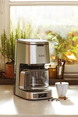 AEG Kaffeemaschine PremiumLine 7Series KF 7800 (HighContrast-LCD-Display, Programmierbarer (24h) Timer, Goldton Kaffeefilter, 1,5 L Glaskanne, Warmhaltefunktion, Abschaltautomatik, Edelstahl) - 6