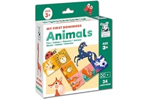 Captain Smart Domino Game, My first Dominoes Animals | Animals, Nature, Observation skills | 24 Large Pieces | Educational Game, Learning toy, Gift for Children 3+ Year Old