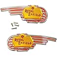 Gate 7 Petrol Fuel Tank Logo/Decal Badge/Emblem/Monogram for Bullet (Old Models, Set of 2, Metallic)