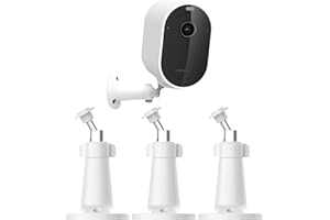 BAALETC Support mural de sécurité réglable compatible avec Arlo Pro, Pro 2, Pro 3, Pro 4, Arlo Pro 5, Arlo Ultra and Ultra 2, Ring Cam, Wyze Cam Pan et autres avec trou de vis 1/4"