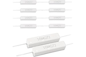 Innfeeltech 10 Pcs 10W 5% Tolerance 4.7 ohm resistencia de cemento cerámico para proyectos de bricolaje y experimentos