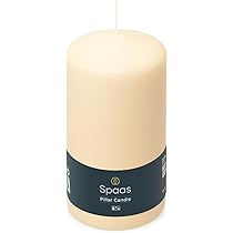 F&F Home Large Unfragranced Pillar Candle - Ivory - Groceries