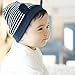 Etosell Kids Lovely Newborn Baby Cotton Ears Stripe Cotton Baby Beanie Warm Hat Caps (Blue)