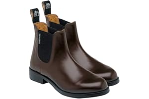 Harry Hall Children’s Buxton Jodhpur Boot – Leather Lined, Cushioned Insole, Pull-On Design, Resin Rubber Sole – Riding & Everyday Wear