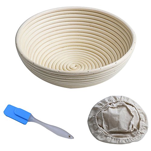 Gärkörbchen rund, ø 25 cm ,Höhe 8.5cm, frei liner(1000g Teig)+ frei Silikon Spatel