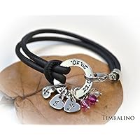 Armband mit Wunschgravur, mit Geburtssteinen