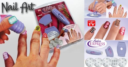 New Salon Express Nail Art Stamping Kit As Seen on TV