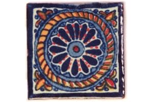 Carrelage en céramique mexicaine - 5 cm - fait à la main et éthiquement négocié par Tumia LAC - Tuile unique