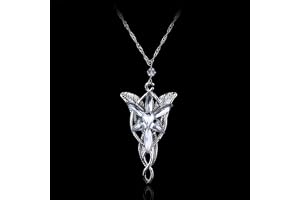 Hot Elves Princess Aragorn Arwen Evenstar the Lord of the twilight star Pendant Alloy Necklace Gift For Fans Movie Jewelry