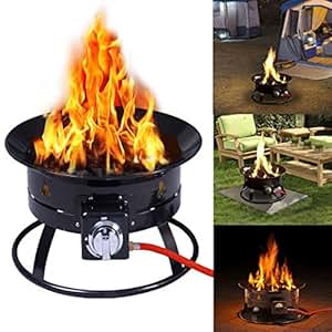 fire gas pit portable propane outdoor outland camping outdoors pits